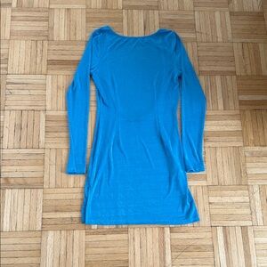 Lioness Blue Bodycon Mini Dress with Raglan Sleeves